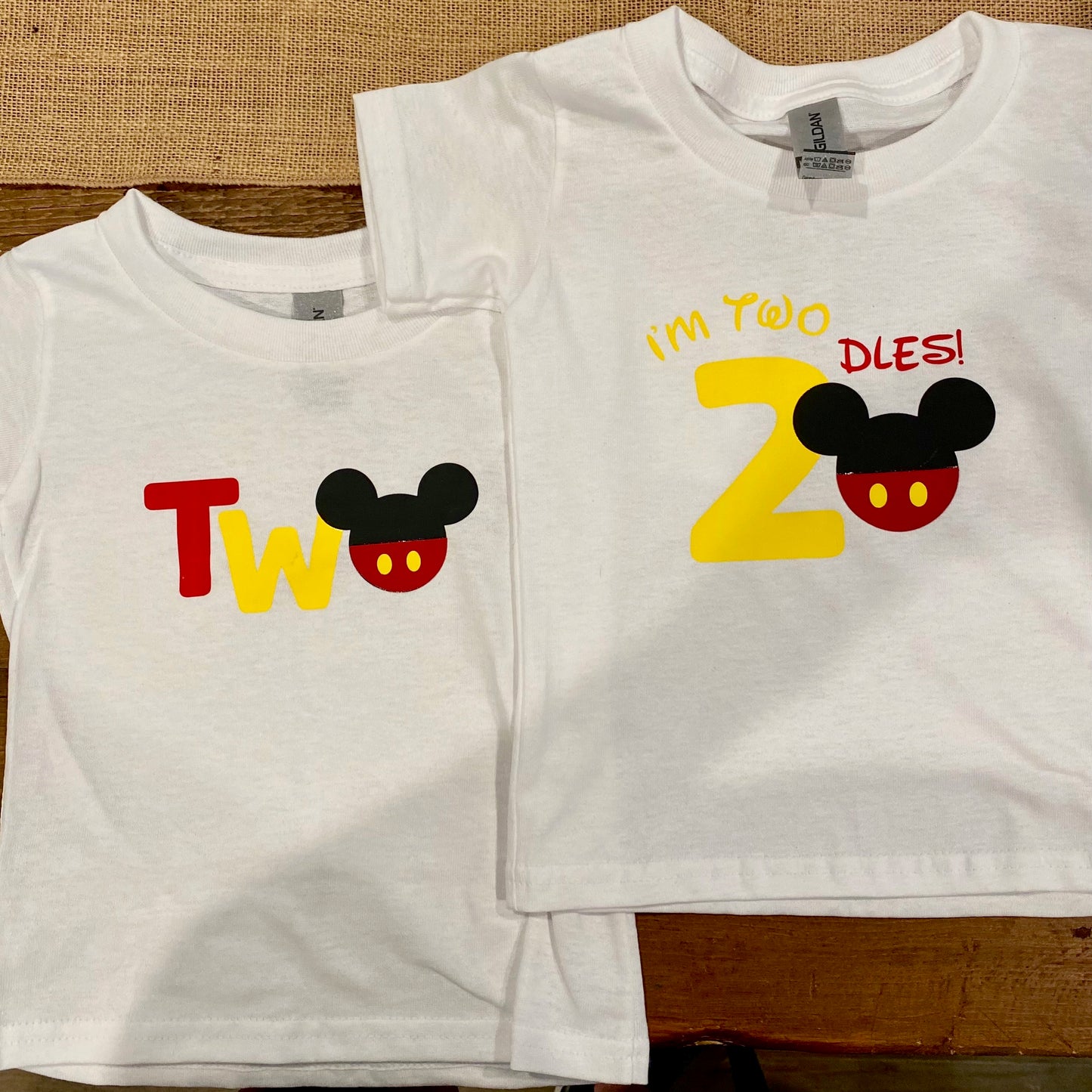 "Two"dles Mickey Mouse Birthday Shirt