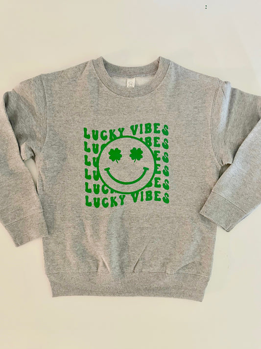 Lucky Vibes Smiley Face Sweatshirt