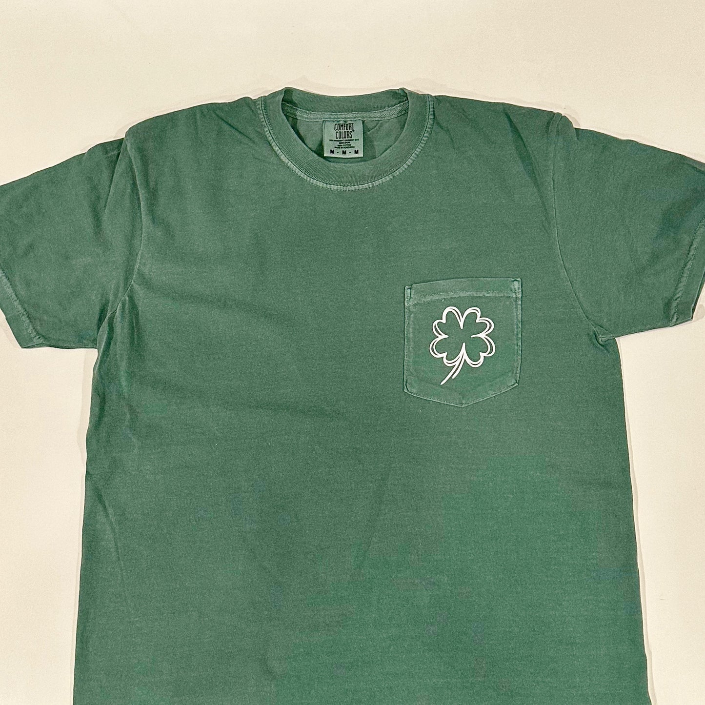 Adult Pocket T Shamrock Shirt