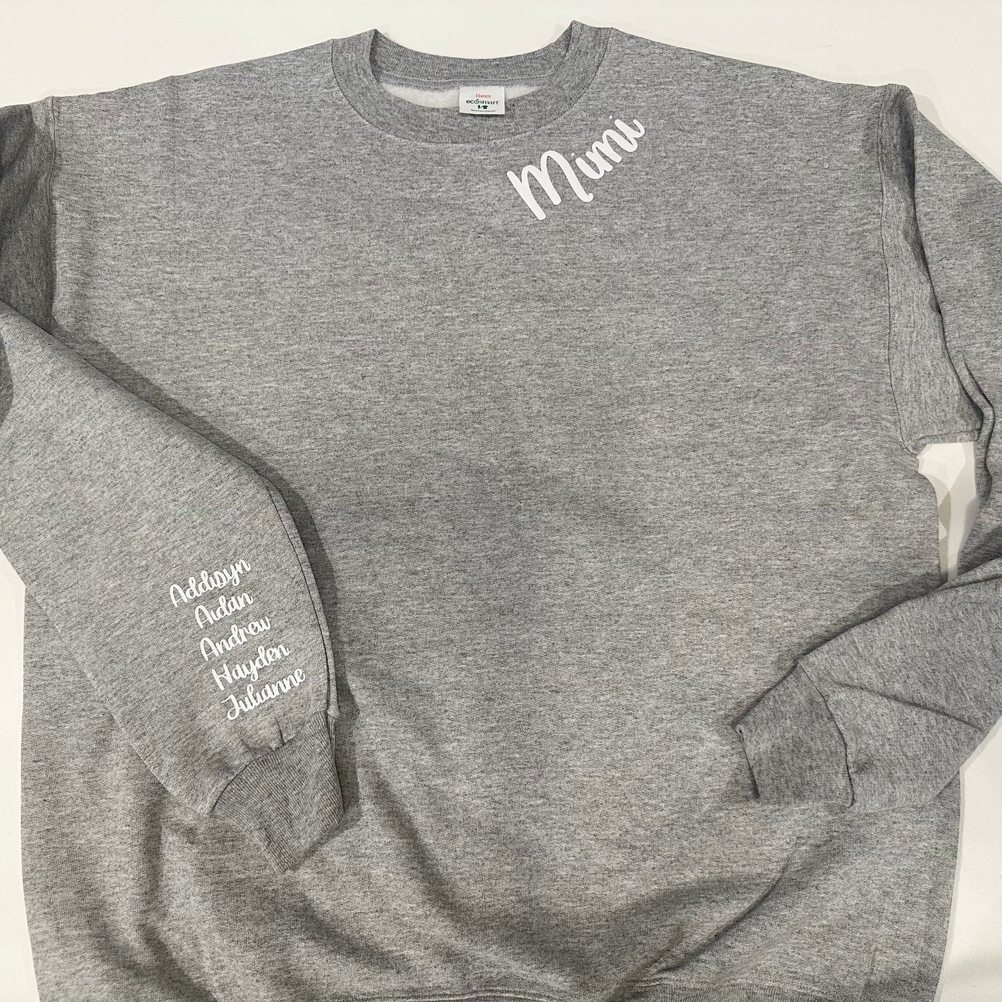 Mama Sweatshirt - Custom Children's Name on Right Sleeve